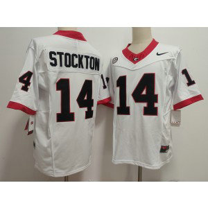NCAA Georgia Bulldogs 14 Gunner Stockton White F.U.S.E. Vapor Limited Men Jersey