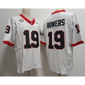 NCAA Georgia Bulldogs 19 Brock Bowers White 2023 F.U.S.E Vapor Limited Men Jersey