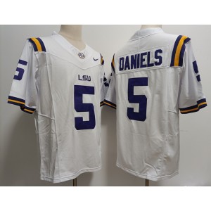 NCAA LSU 5 Jayden Daniels White 2023 F.U.S.E Vapor Limited Men Jersey NCAA LSU 5 Jayden Daniels White 2023 F.U.S.E Vapor Limited Men Jersey