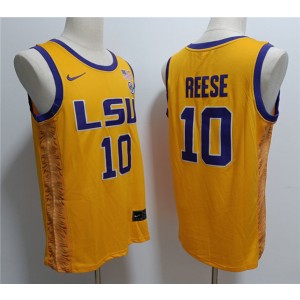 NCAA LSU Tigers 10 Angel Reese Yellow Vapor Limited Men Jersey NCAA LSU Tigers 10 Angel Reese Yellow Vapor Limited Men Jersey