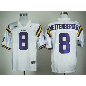 NCAA LSU Tigers 8 Zach Mettenberger White Men Jersey NCAA LSU Tigers 8 Zach Mettenberger White Men Jersey