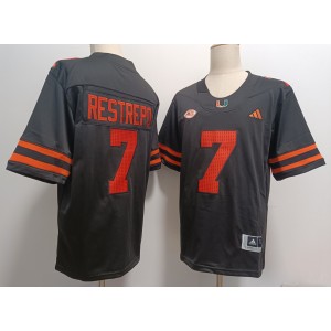 NCAA Miami Hurricanes 7 Xavier Restrepo Black Vapor Limited Men Jersey