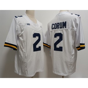 NCAA Michigan Wolverines 2 CORUM White 2023 F.U.S.E Vapor Limited Men Jersey