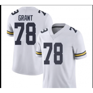 NCAA Michigan Wolverines 78 Kenneth Grant White Vapor Limited Men Jersey