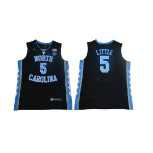 NCAA North Carolina 5 Nassir Little College Basketball Black Men Jersey NCAA North Carolina 5 Nassir Little College Basketball Black Men Jersey