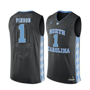 NCAA North Carolina Tar Heels 1 Theo Pinson Black Basketball Men Jersey NCAA North Carolina Tar Heels 1 Theo Pinson Black Basketball Men Jersey