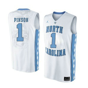 NCAA North Carolina Tar Heels 1 Theo Pinson White Basketball Men Jersey NCAA North Carolina Tar Heels 1 Theo Pinson White Basketball Men Jersey