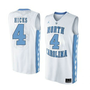 NCAA North Carolina Tar Heels 4 Isaiah Hicks White Basketball Men Jersey NCAA North Carolina Tar Heels 4 Isaiah Hicks White Basketball Men Jersey
