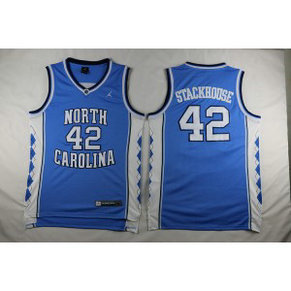 NCAA North Carolina Tar Heels 42 Jerry Stackhouse Blue Basketball Men Jersey NCAA North Carolina Tar Heels 42 Jerry Stackhouse Blue Basketball Men Jersey