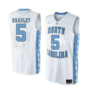 NCAA North Carolina Tar Heels 5 Tony Bradley White Basketball Men Jersey NCAA North Carolina Tar Heels 5 Tony Bradley White Basketball Men Jersey