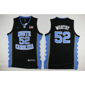 NCAA North Carolina Tar Heels 52 James Worthy Black Basketball Swingman Men Jersey NCAA North Carolina Tar Heels 52 James Worthy Black Basketball Swingman Men Jersey