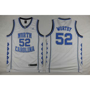 NCAA North Carolina Tar Heels 52 James Worthy White Basketball Swingman Men Jersey NCAA North Carolina Tar Heels 52 James Worthy White Basketball Swingman Men Jersey