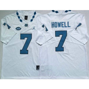 NCAA North Carolina Tar Heels 7 Sam Howell White College Football Men Jersey NCAA North Carolina Tar Heels 7 Sam Howell White College Football Men Jersey