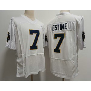 NCAA Notre Dame 7 Audric Estime White Vapor Limited Men Jersey NCAA Notre Dame 7 Audric Estime White Vapor Limited Men Jersey