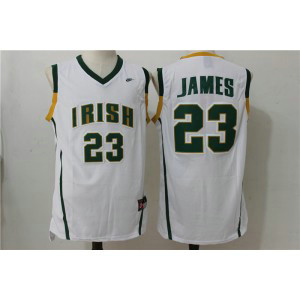 NCAA Notre Dame Fighting Irish 23 Lebron James White Basketball Men Jersey NCAA Notre Dame Fighting Irish 23 Lebron James White Basketball Men Jersey