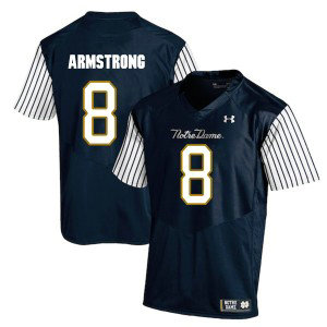 NCAA Notre Dame Fighting Irish 8 Jafar Armstrong Navy College Football Men Jersey NCAA Notre Dame Fighting Irish 8 Jafar Armstrong Navy College Football Men Jersey