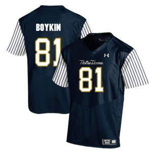 NCAA Notre Dame Fighting Irish 81 Miles Boykin Navy College Football Men Jersey