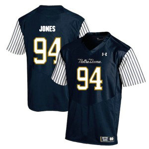 NCAA Notre Dame Fighting Irish 94 Jarron Jones Navy College Football Men Jersey NCAA Notre Dame Fighting Irish 94 Jarron Jones Navy College Football Men Jersey