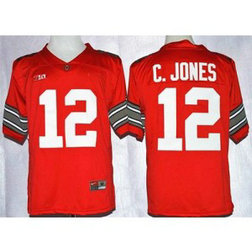 NCAA Ohio State Buckeyes 12 Cardale Jones Red Diamond Quest Men Jersey NCAA Ohio State Buckeyes 12 Cardale Jones Red Diamond Quest Men Jersey