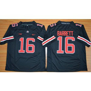 NCAA Ohio State Buckeyes 16 J. T. Barrett Black(Red ) Limited Men Jersey With BIG Patch NCAA Ohio State Buckeyes 16 J. T. Barrett Black(Red ) Limited Men Jersey With BIG Patch