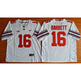 NCAA Ohio State Buckeyes 16 J. T. Barrett White Diamond Quest Men Jersey With Big10 Patch NCAA Ohio State Buckeyes 16 J. T. Barrett White Diamond Quest Men Jersey With Big10 Patch