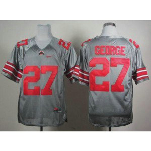 NCAA Ohio State Buckeyes 27 Eddie George Grey Men Jersey NCAA Ohio State Buckeyes 27 Eddie George Grey Men Jersey