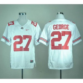 NCAA Ohio State Buckeyes 27 Eddie George White Men Jersey 1 NCAA Ohio State Buckeyes 27 Eddie George White Men Jersey 1