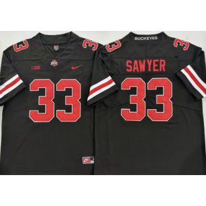 NCAA Ohio State Buckeyes 33 Sawyer Black Vapor Limited Men Jersey NCAA Ohio State Buckeyes 33 Sawyer Black Vapor Limited Men Jersey