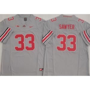 NCAA Ohio State Buckeyes 33 Sawyer Grey F.U.S.E. Vapor Limited Men Jersey NCAA Ohio State Buckeyes 33 Sawyer Grey F.U.S.E. Vapor Limited Men Jersey