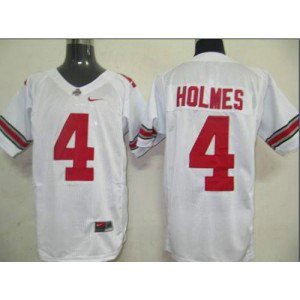 NCAA Ohio State Buckeyes 4 Santonio Holmes White Men Jersey NCAA Ohio State Buckeyes 4 Santonio Holmes White Men Jersey
