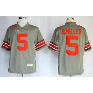 NCAA Ohio State Buckeyes 5 Braxton Miller Grey Limited Men Jersey NCAA Ohio State Buckeyes 5 Braxton Miller Grey Limited Men Jersey