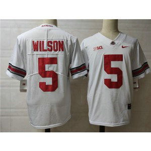 NCAA Ohio State Buckeyes 5 Wilson White Men Jersey NCAA Ohio State Buckeyes 5 Wilson White Men Jersey