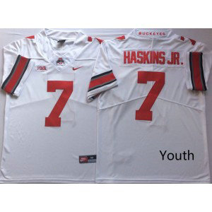 NCAA Ohio State Buckeyes 7 Dwayne Haskins Jr White College Football Youth Jersey NCAA Ohio State Buckeyes 7 Dwayne Haskins Jr White College Football Youth Jersey