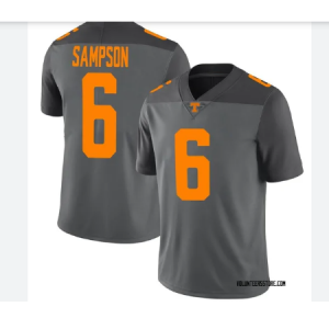 NCAA Tennessee Vols 6 Dylan Sampson Grey Vapor Limited Men Jersey