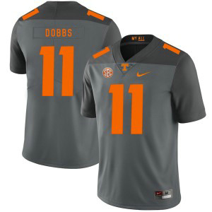 NCAA Tennessee Volunteers 11 Joshua Dobbs Gray Nike College Football Legend Men Jersey