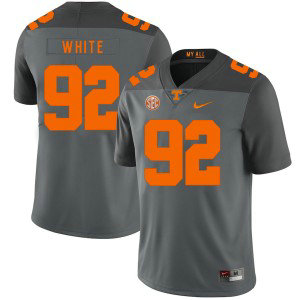 NCAA Tennessee Volunteers 92 Reggie White Gray Nike College Football Legend Men Jersey