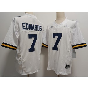 NCAA Wolverines 7 Donovan Edwards White F.U.S.E. Vapor Limited Men Jersey