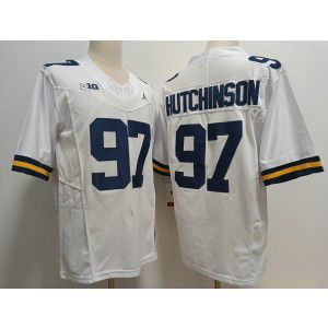 NCAA Wolverines 97 HUTCHINSON White 2023 F.U.S.E Vapor Limited Men Jersey