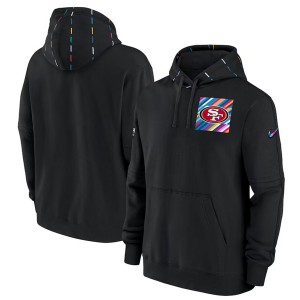 NFL 49ers Black 2023 Crucial Catch Club Pullover Hoodie