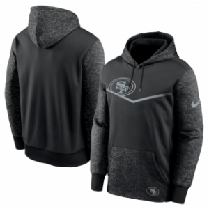 NFL 49ers Black Reflective Therma Hoodie NFL 49ers Black Reflective Therma Hoodie