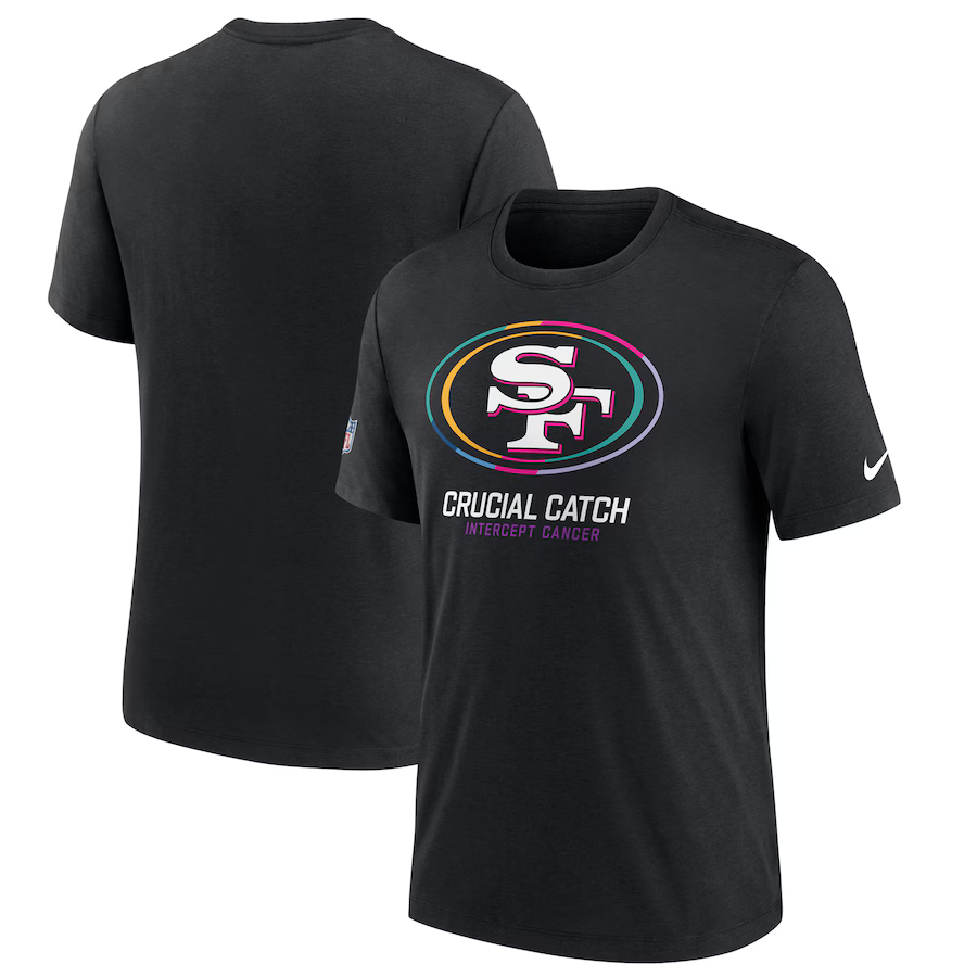 NFL 49ers Charcoal 2024 Crucial Catch Performance T-Shirt NFL 49ers Charcoal 2024 Crucial Catch Performance T-Shirt