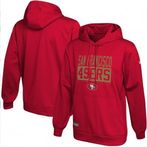 NFL 49ers New Era Scarlet School of Hard Knocks Pullover Hoodie NFL 49ers New Era Scarlet School of Hard Knocks Pullover Hoodie