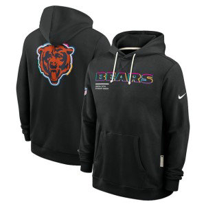 NFL Bears Black 2025 Crucial Catch Dri-FIT Hoodie