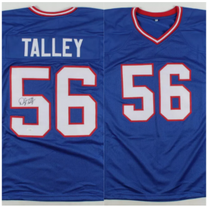 NFL Bills 56 Darryl Talley Blue Signed Throwback Men Jersey NFL Bills 56 Darryl Talley Blue Signed Throwback Men Jersey