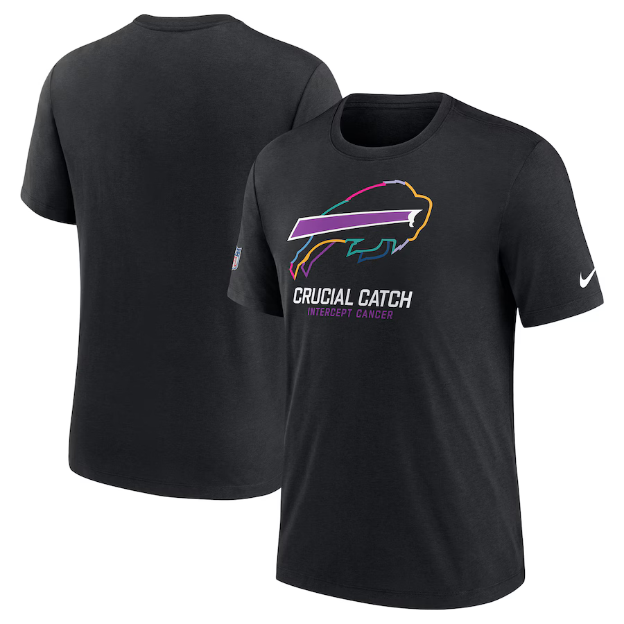 NFL Bills Charcoal 2024 Crucial Catch Performance T-Shirt NFL Bills Charcoal 2024 Crucial Catch Performance T-Shirt
