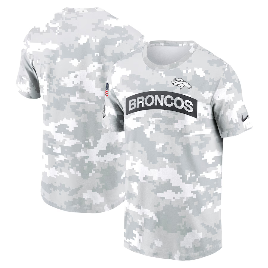NFL Broncos 2024 White Grey Salute To Service t shirt NFL Broncos 2024 White Grey Salute To Service t shirt