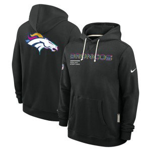 NFL Broncos Black 2025 Crucial Catch Dri-FIT Hoodie
