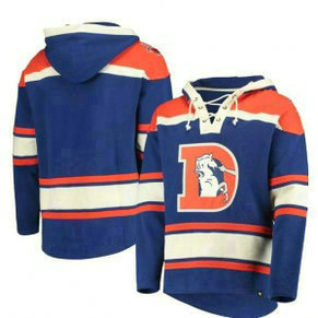 NFL Broncos Blue Throwback Hoodie