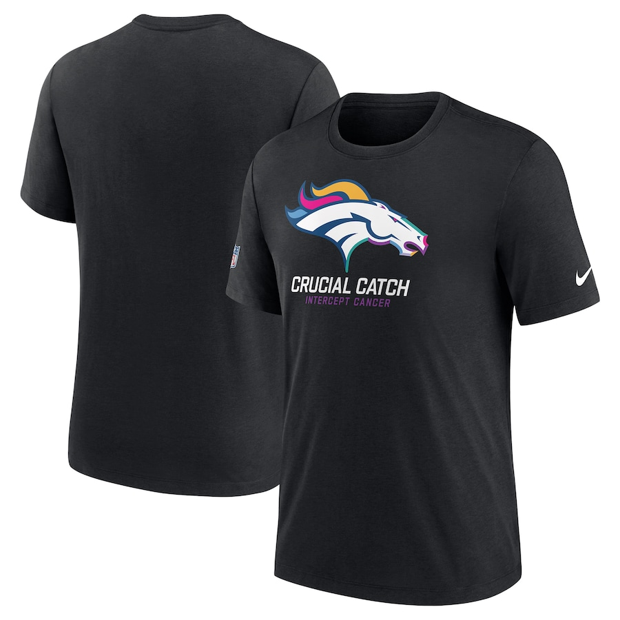 NFL Broncos Charcoal 2024 Crucial Catch Performance T-Shirt NFL Broncos Charcoal 2024 Crucial Catch Performance T-Shirt