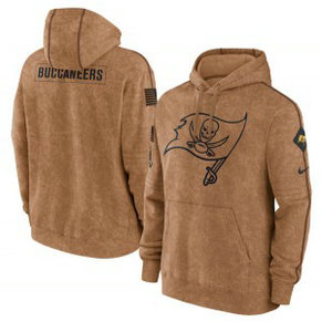 NFL Buccaneers 2023 Brown Salute to Service Pullover Hoodie